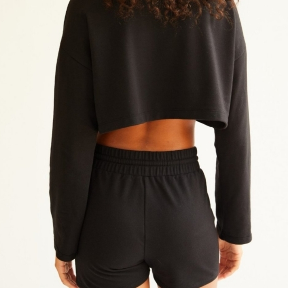 Sold! Free People Movement Sunny Athleisure Set Shorts Top 2-Piece Black - Picture 7 of 16